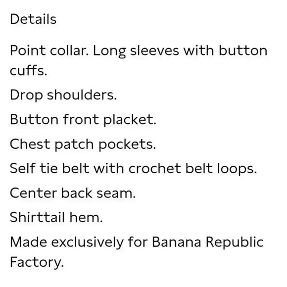 Banana  Republic Faux Suede Belted Shirt - Picture 3 of 15